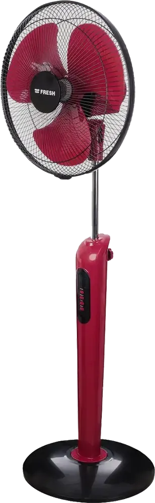 مروحة ستاند فريش توب، 16 بوصة، 3 ريشة، 3 سرعات، أحمر