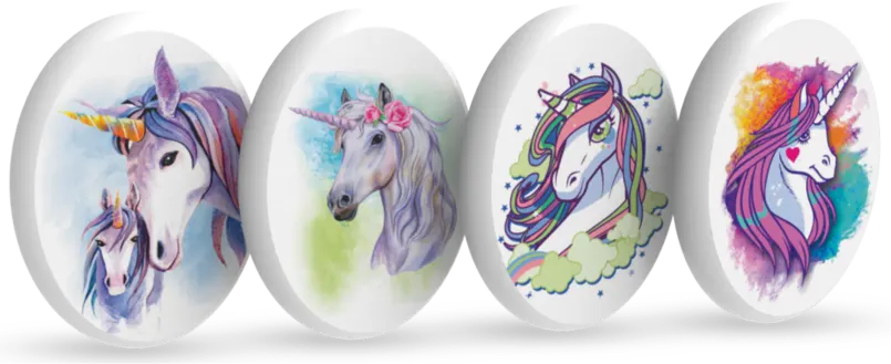 استيكة فاكيوم تركي من سيلكا، أشكال يوني كورن، ألوان متعددة، SG-21