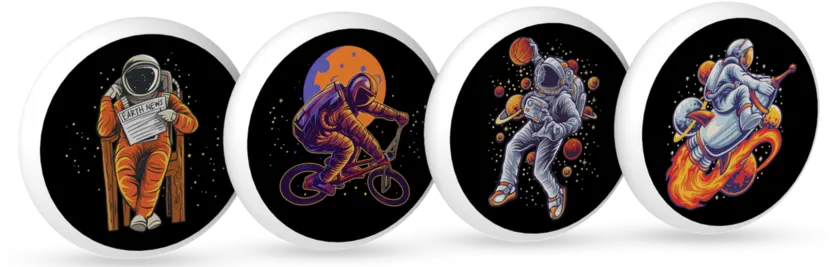 استيكة فاكيوم تركي سيلكا سبيس، أشكال رائد فضاء ، ألوان متعددة، ART-16