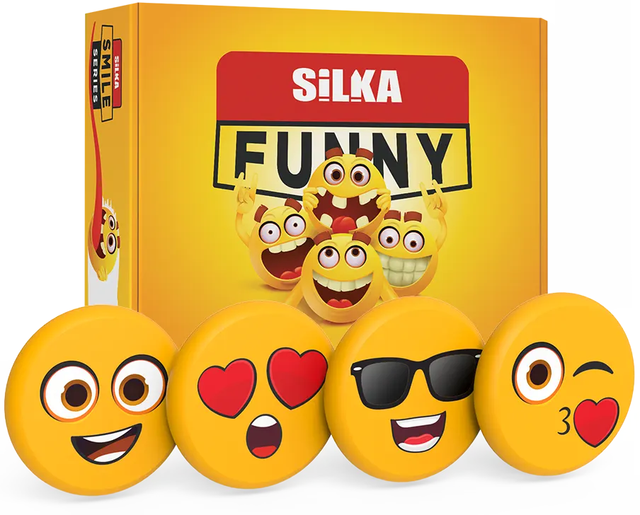 Silka Funny Turkish Vacuum Eraser, Emoji Shapes, Multi-Colors, ART-17