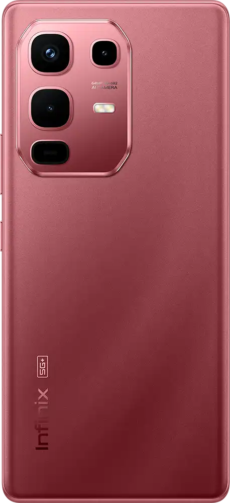 Infinix Note 50S Dual SIM Mobile, 256GB Internal Memory, 8GB RAM, 5G, Burgundy Red