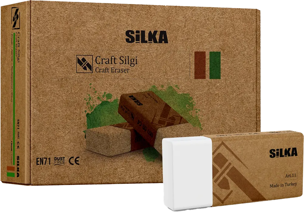 Silka Craft Eraser 11, Medium, White, ART-11