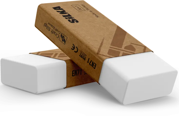 Silka Craft Eraser 1, Large, White, ART-1