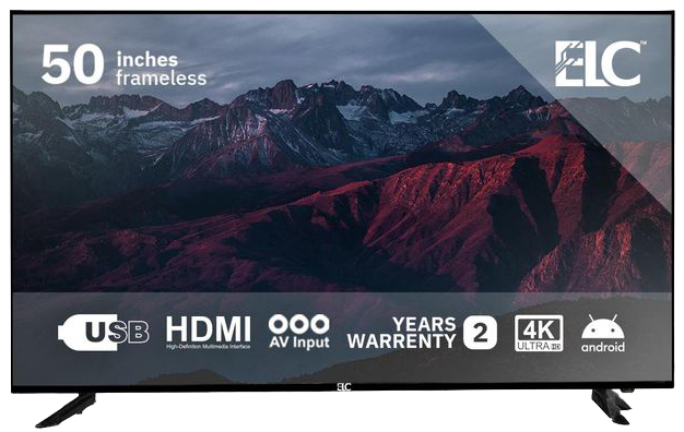 ELC Smart Frameless TV , 50 Inch, 4K Ultra HD , LED Technology , Built-in Receiver, 50Z1TSRV