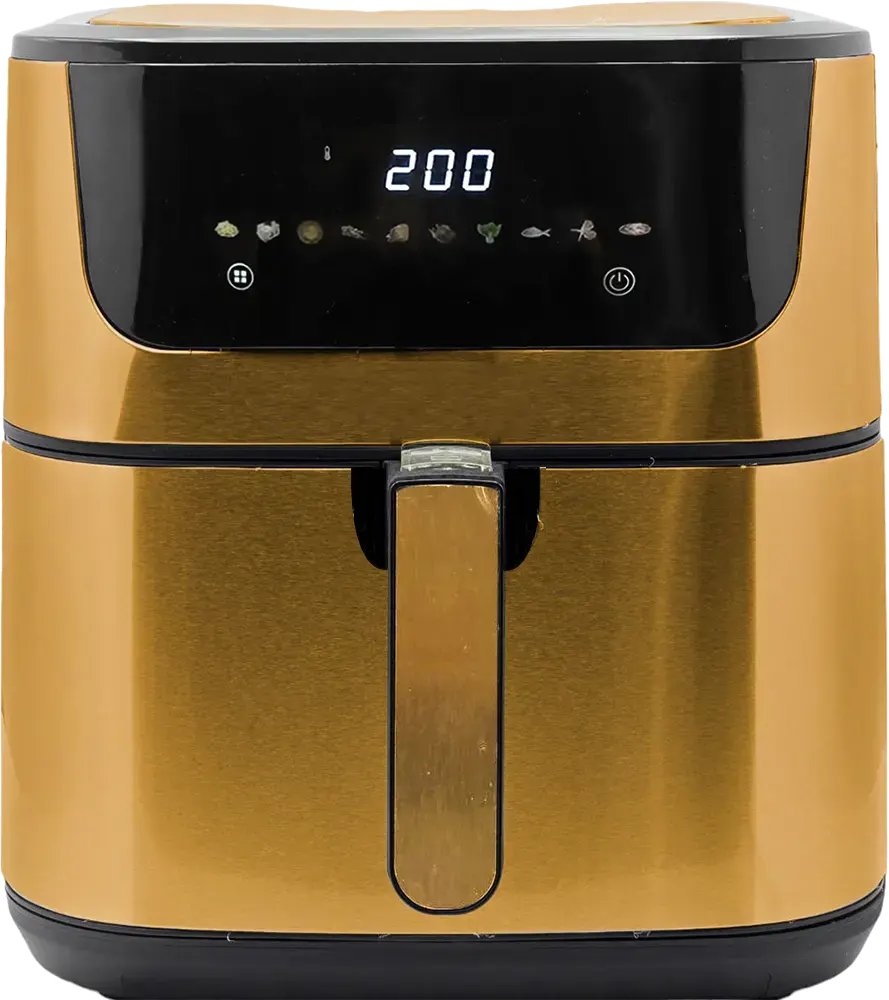Flamngo Air Fryer, 6 Liters, 1550 Watts, Digital Display, Gold, FR-15056