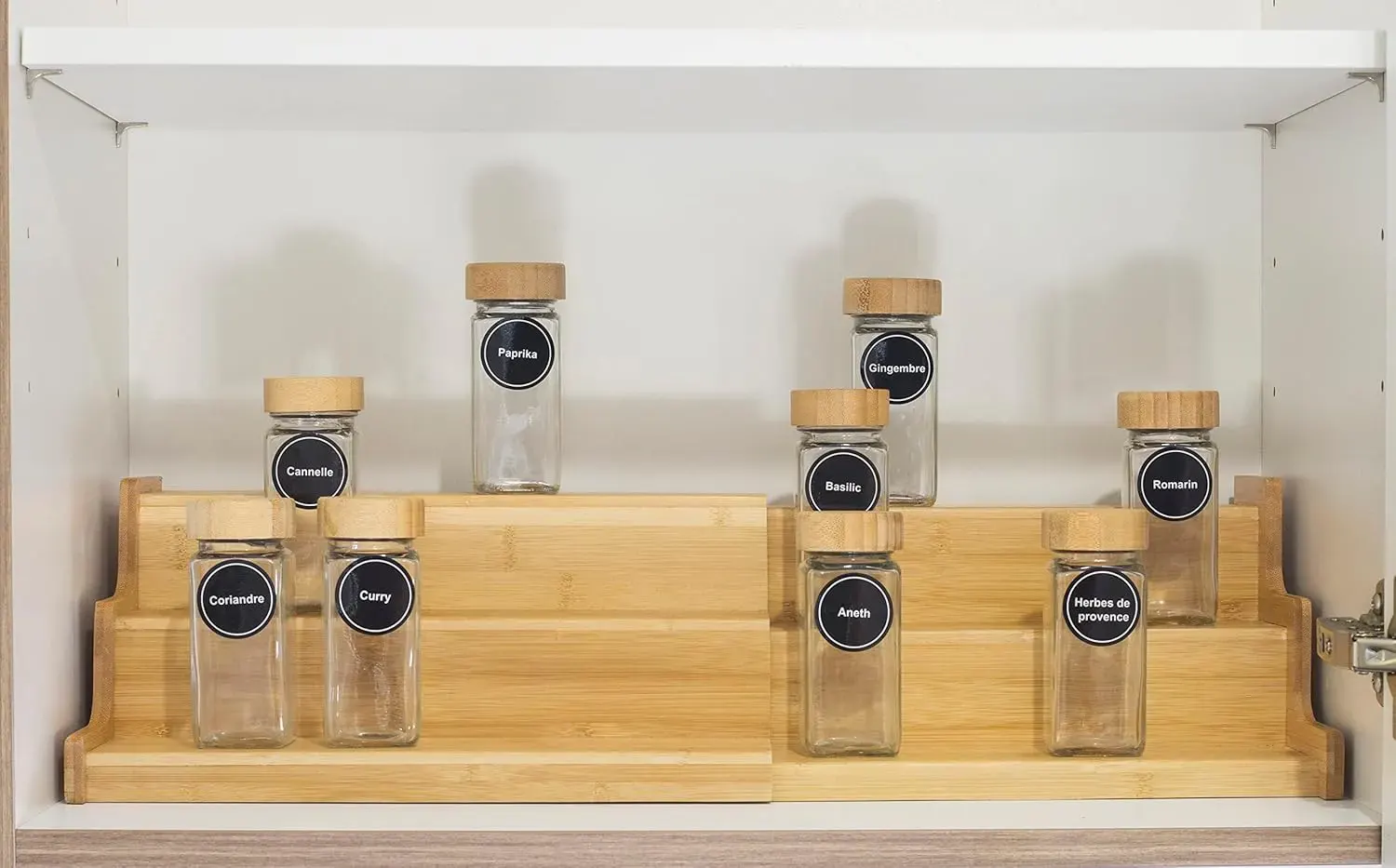 سلم توابل خشب كبير 3 طبقات ، 89-2