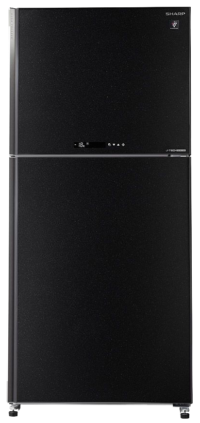 ثلاجة شارب نوفروست ، 538 لتر ، 2 باب ، شاشة ديجيتال ، تكنولوجيا الأنفرتر ، خاصية البلازما ، أسود زجاجي ، SJ-GV69G-BK