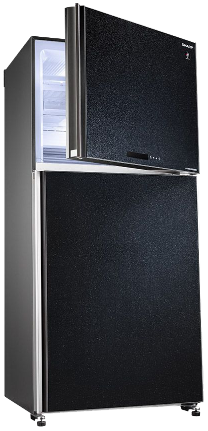 ثلاجة شارب نوفروست ، 538 لتر ، 2 باب ، شاشة ديجيتال ، تكنولوجيا الأنفرتر ، خاصية البلازما ، أسود زجاجي ، SJ-GV69G-BK