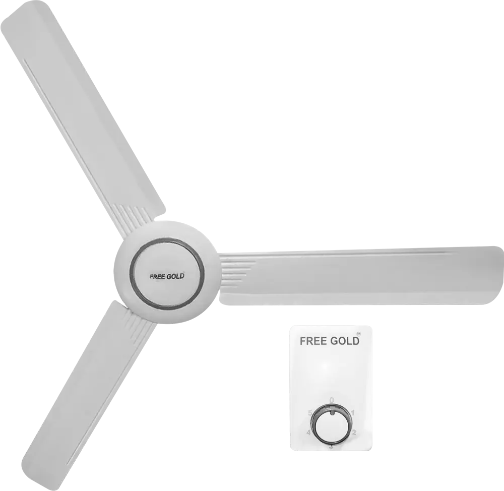 Free Gold 56 Inch Ceiling Fan, 3 Blades, White