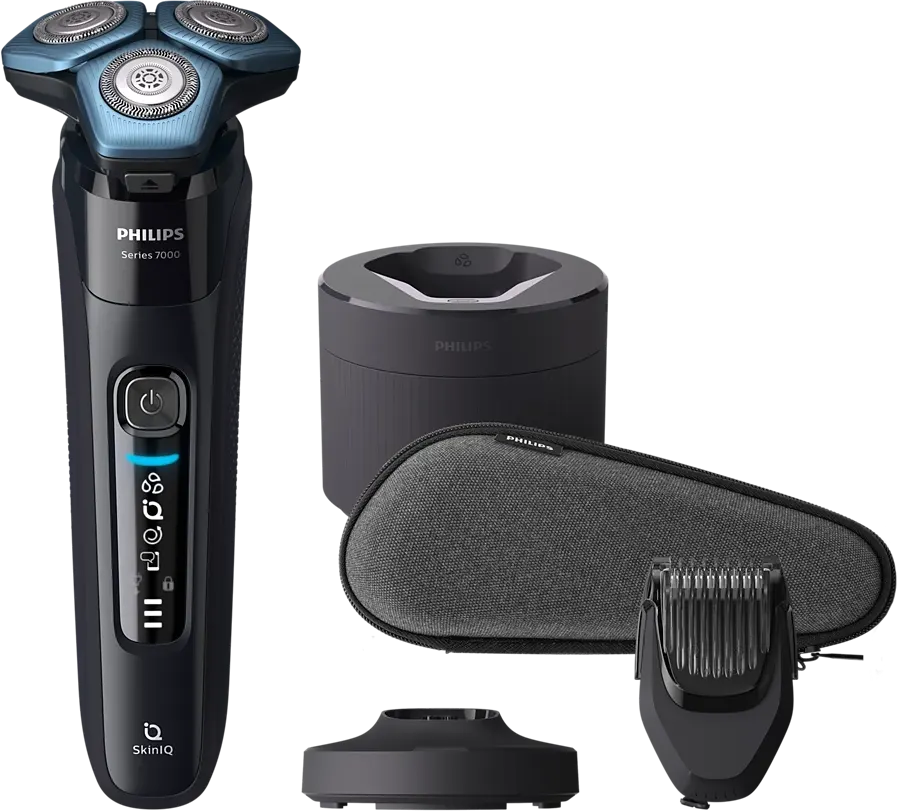 Philips Cordless Shaver, Wet & Dry Use, 60 Minute Battery Life, LED Display, Black, S7783-59