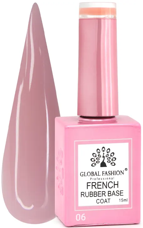 طبقة قاعدة جل مطاطية فرنسية من جلوبال فاشون ، 15 مل ، 06