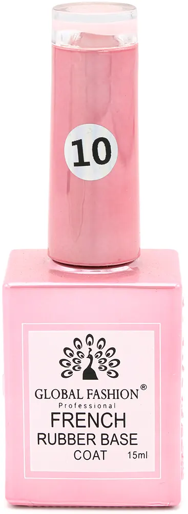 طبقة قاعدة جل مطاطية فرنسية من جلوبال فاشون ، 15 مل ، 10