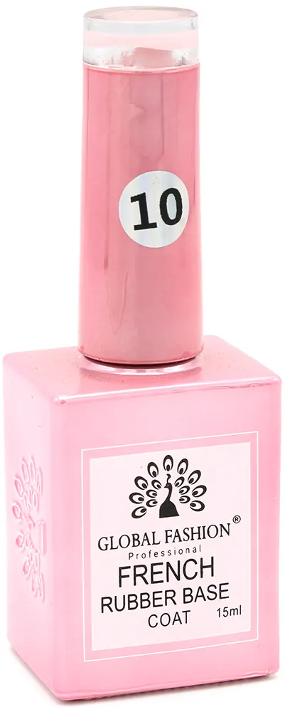 طبقة قاعدة جل مطاطية فرنسية من جلوبال فاشون ، 15 مل ، 10