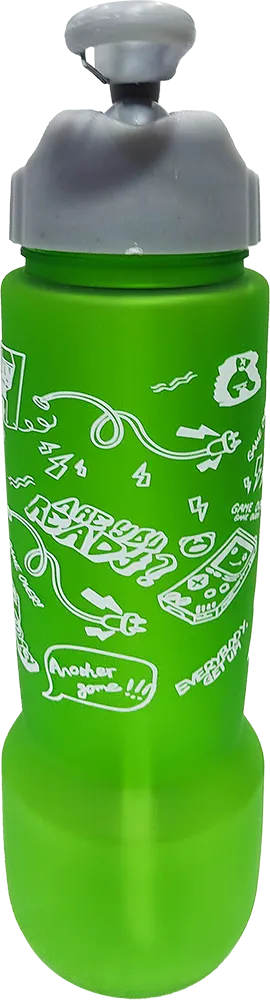 Sports Water Bottle 750ml , Inner Ice Tube, Matte Plastic,Built-in Chamois, Multicolor, Model 42-135