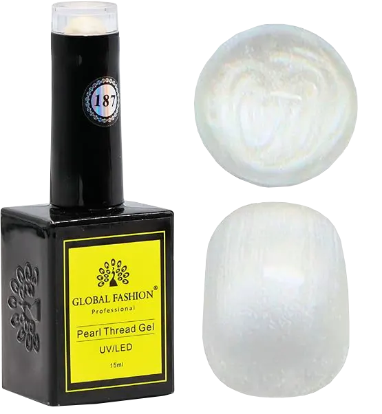 Global Fashion Pearl Thread Gel Nail Polish, 15 Ml , 187