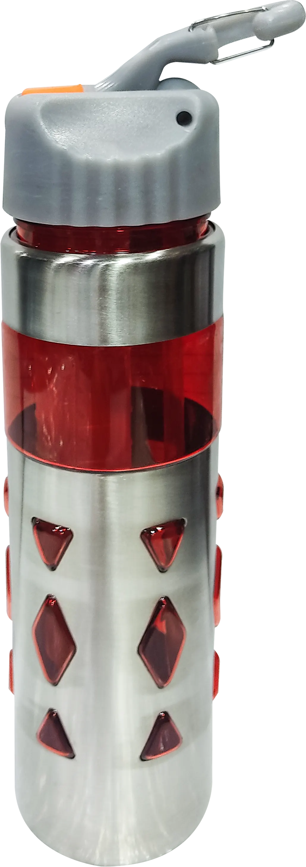 Sports Water Bottle 700ml , Built-in Ice Tube, Built-in Chamois, Acrylic * Stainless Steel Body, Multicolor, Model 42-143