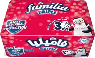 Familia Pull Tissues, 3 Ply, 500 Tissues, Assorted Colors