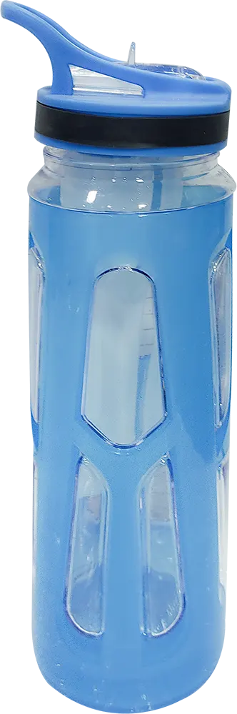 Sports Water Bottle 700ml , Inner Ice Tube, Matte Plastic,Built-in Chamois, Multicolor, Model 42-155