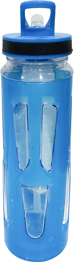 Sports Water Bottle 700ml , Inner Ice Tube, Matte Plastic,Built-in Chamois, Multicolor, Model 42-155