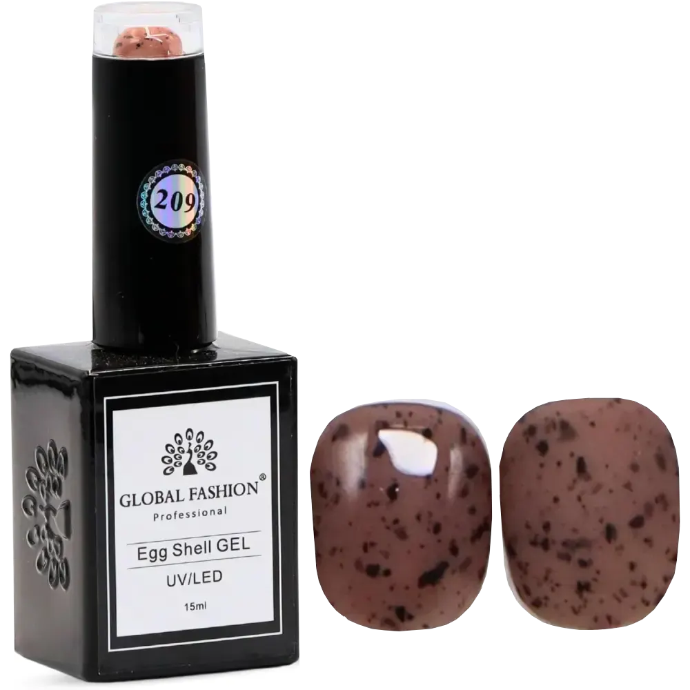 طلاء اظافر جل ايج شيل من جلوبال فاشون ، 15 مل، 209