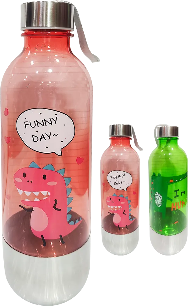 Sports Water Bottle 800ml, Plastic * Stainless Steel, Multicolor, Model 42-138