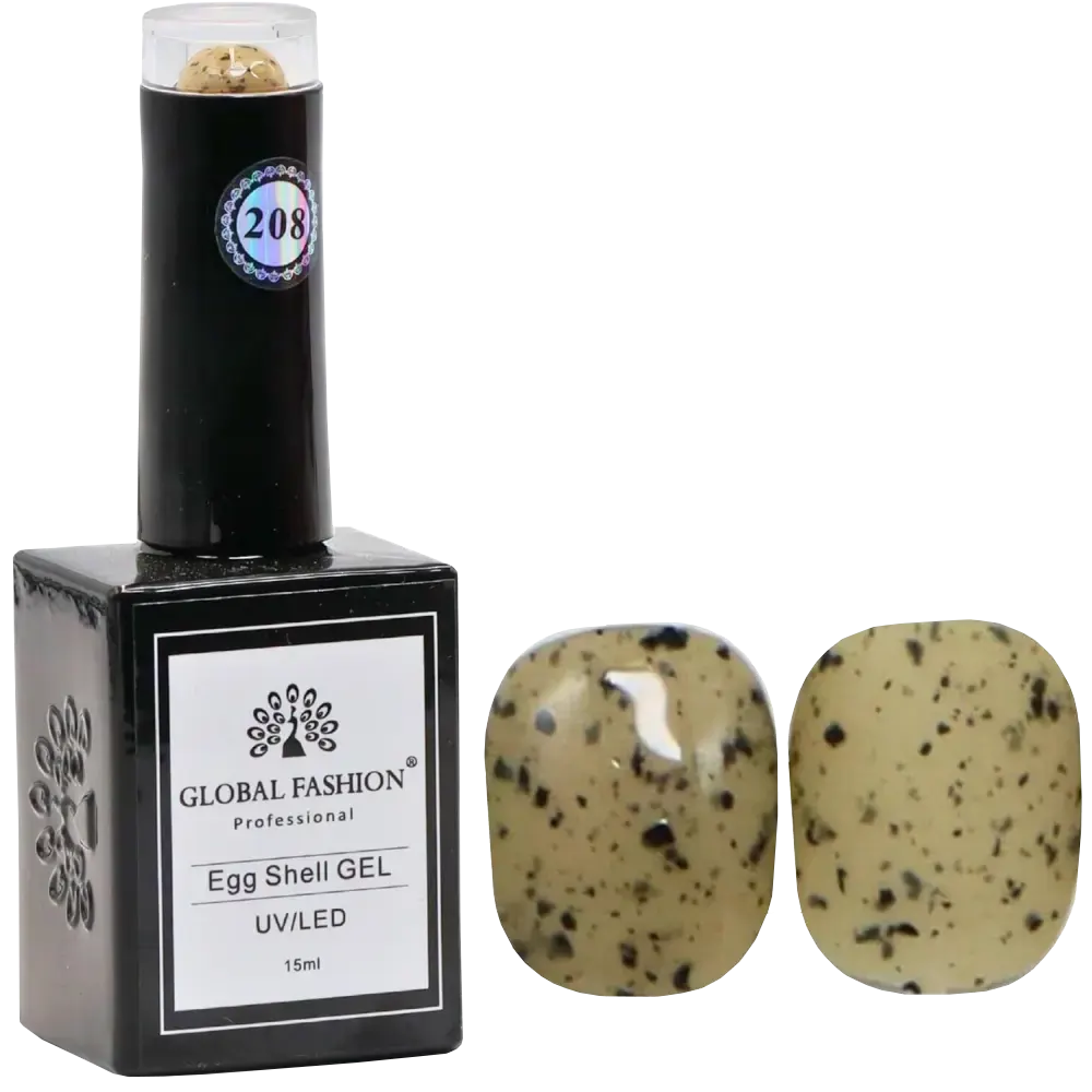 Global Fashion Egg Shell Gel Nail Polish ,15Ml , 208