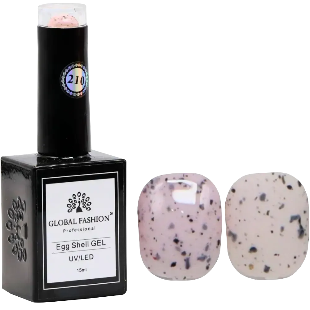 طلاء اظافر جل ايج شيل من جلوبال فاشون ، 15 مل، 210
