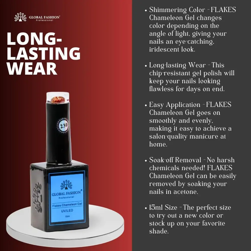 Global Fashion Flakes Chameleon GEL 15 ml , 230