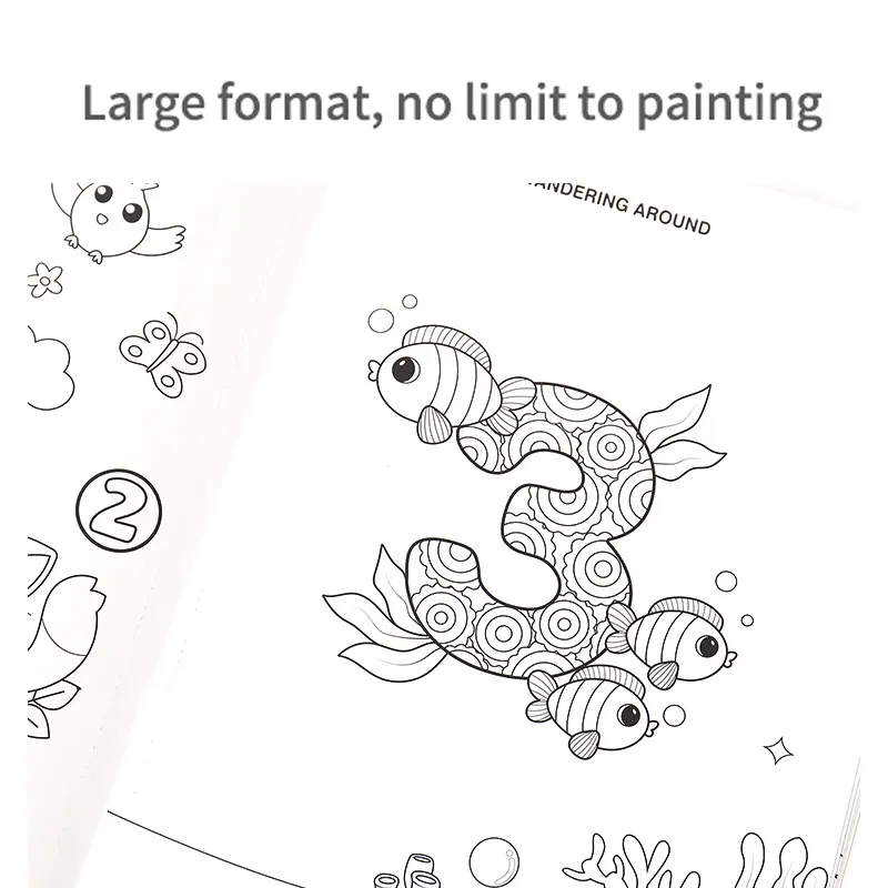 كتاب تلوين للأطفال من كي بيبي ،12 لون شمع، تلوين وتعليم الأرقام للأطفال، 240044