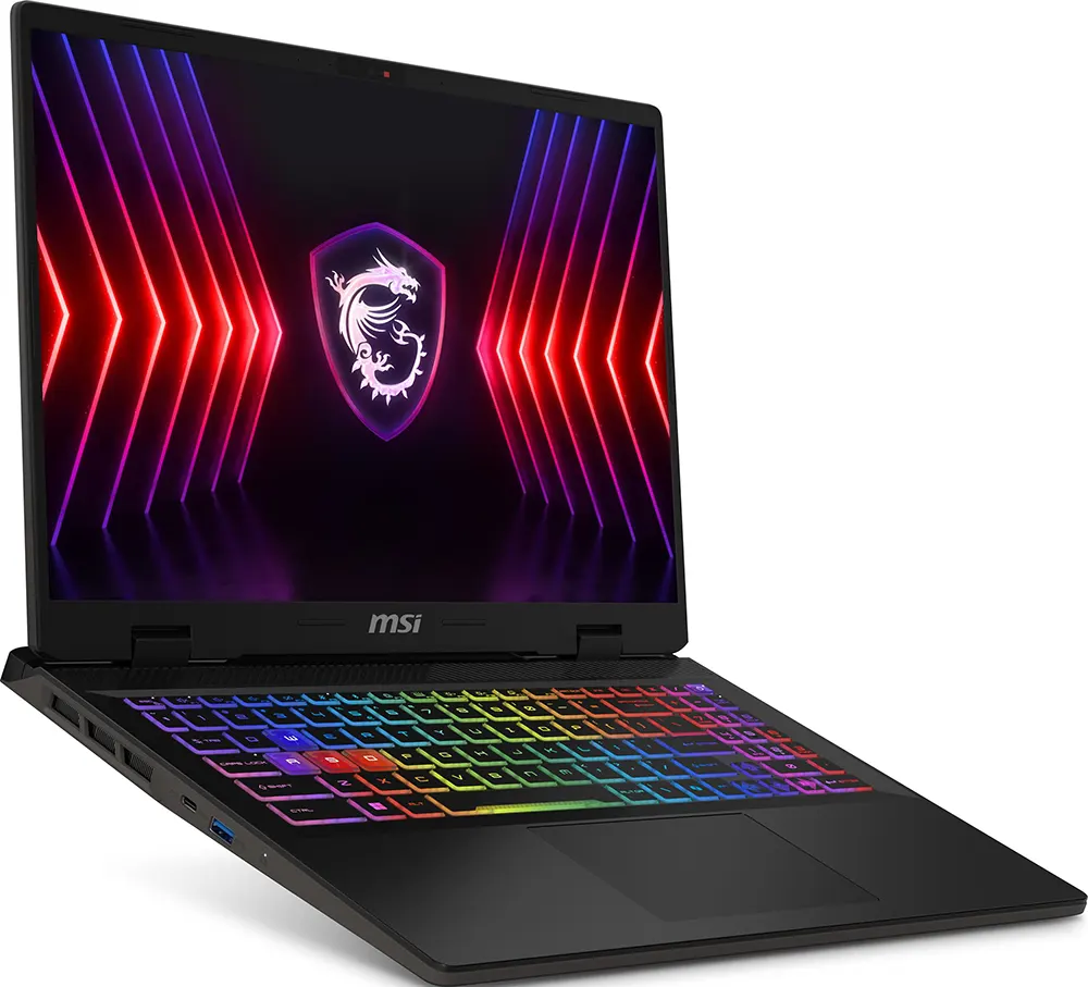 لابتوب msi سورد 16 HX B14VFKG-1049XEG ، انتل كور™ I7-1465HX، رامات 16 جيجابايت، هارد ديسك 512 جيجابايت SSD ، كارت شاشة NVIDIA® GeForce RTX™ 4060 سعة 8 جيجابايت GDDR6، شاشة 16 بوصة FHD+، دوس، أسود