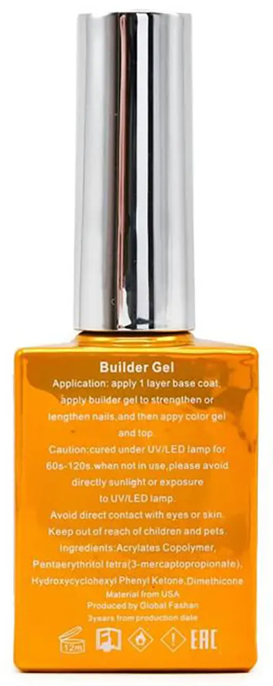 Global Fashion Builder Gel Long Lasting , 15 Ml