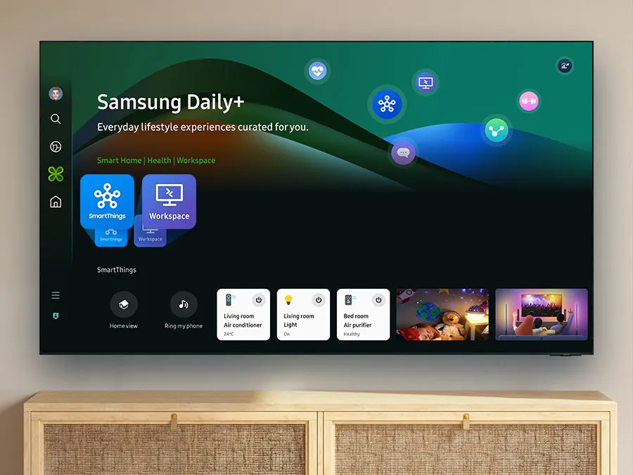 Samsung Smart TV, 98 inches, 120 Hz, LED, Crystal UHD, 4K resolution, TIZEN OS, Q Symphony support, built-in receiver, Bluetooth, Wi-Fi, UA98DU9000