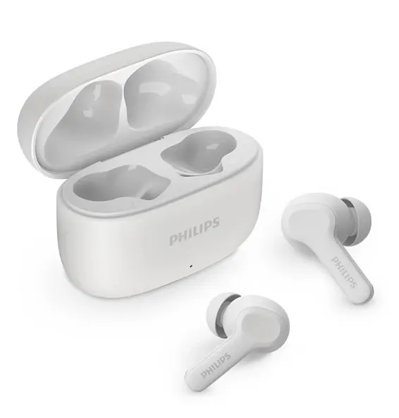 سماعات أذن لاسلكية من فيليبس سيريس 1000، بلوتوث 5.4، مقاومة للماء IPX4، وقت تشغيل 24 ساعة، تحكم باللمس، أبيض، TAT1109WT-97