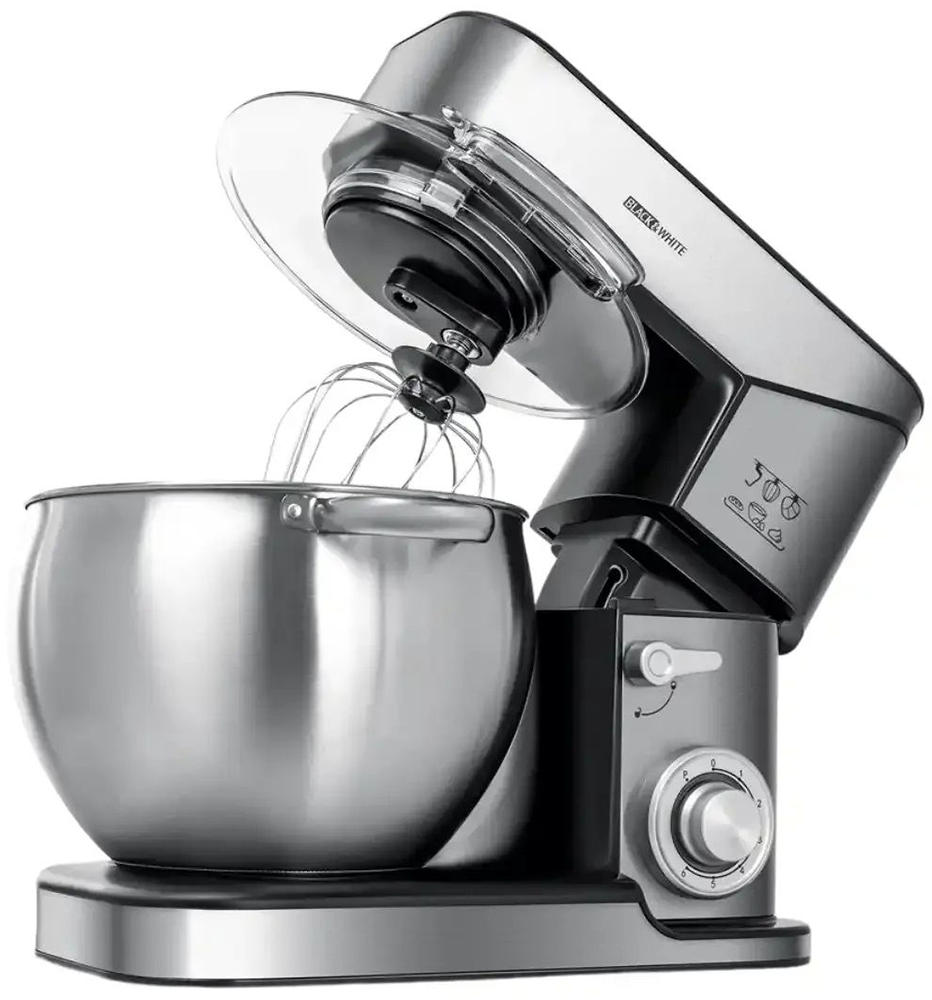 Black and White Nickel Stand Mixer, 2000 Watt, 10 Liter, Stainless Steel, SV-1020
