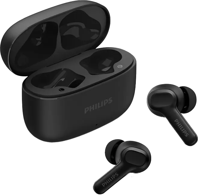 سماعات أذن لاسلكية من فيليبس سيريس 1000، بلوتوث 5.4، مقاومة للماء IPX4، وقت تشغيل 24 ساعة، تحكم باللمس، أسود، TAT1109BK-97