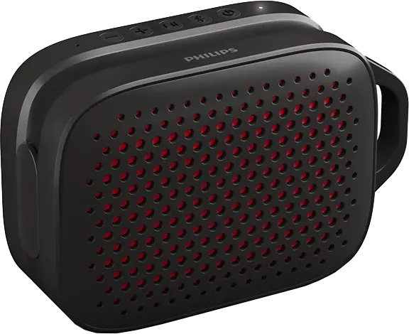 Philips Series 1000 Wireless Speaker, Bluetooth 5.3, Built-in Call Microphone, Type-C Cable, IPX4 Water Resistant, 12 Hours Playtime, Black, TAS1209BK-00