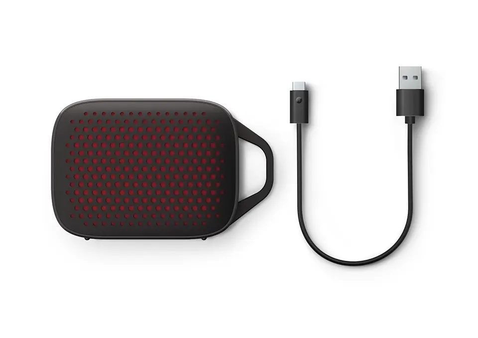 Philips Series 1000 Wireless Speaker, Bluetooth 5.3, Built-in Call Microphone, Type-C Cable, IPX4 Water Resistant, 12 Hours Playtime, Black, TAS1209BK-00