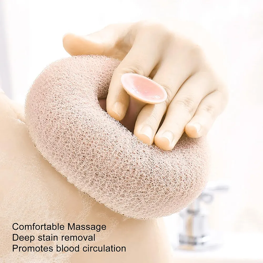 Bath Loofah With Adhesive Suction Cup, 011.