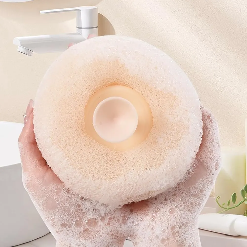 Bath Loofah With Adhesive Suction Cup, 011.