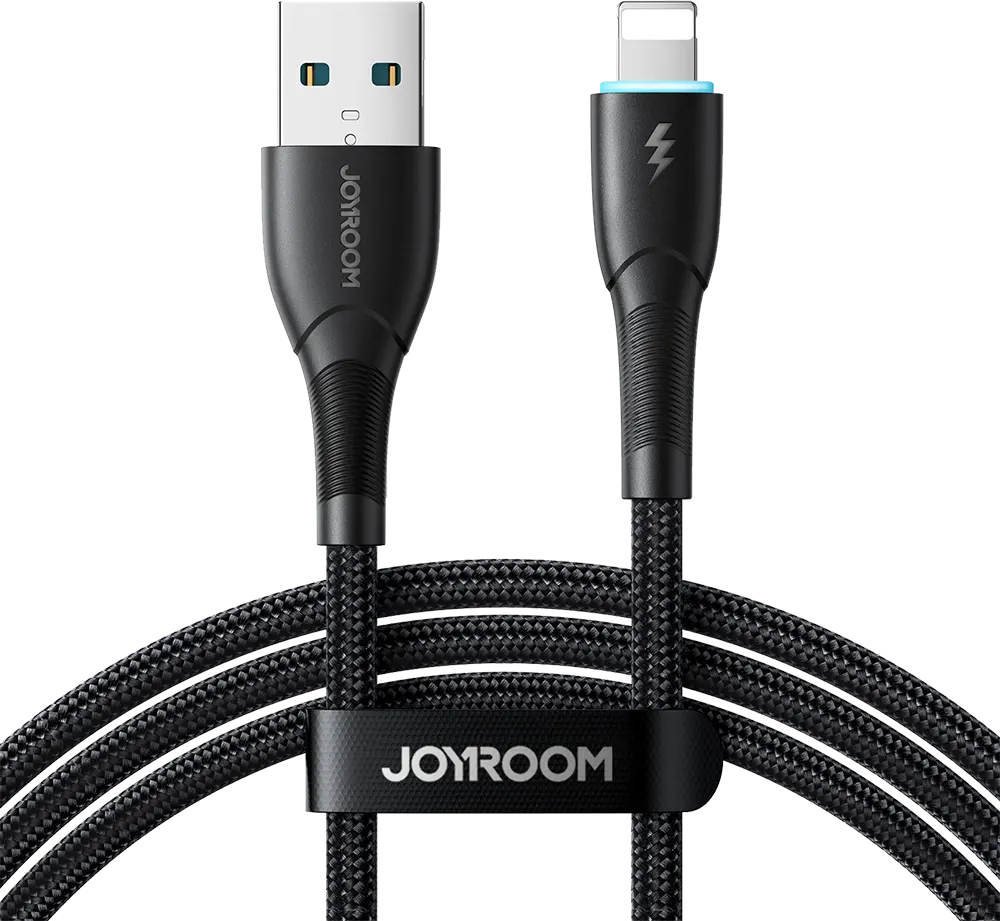 كابل شحن ونقل بيانات سريع  جوي روم Starry ، شحن سريع 3 أمبير ، 1 مبير، من usb-a الى LIGHNING، أسود ، S-A32