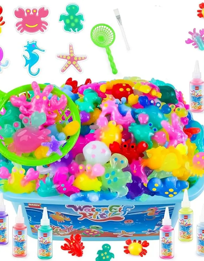 لعبة الوان ماجيك ووتر جل، 8 الوان جل مائية، قوالب كأئنات بحرية متعددة، ألوان متعددة، 81-54