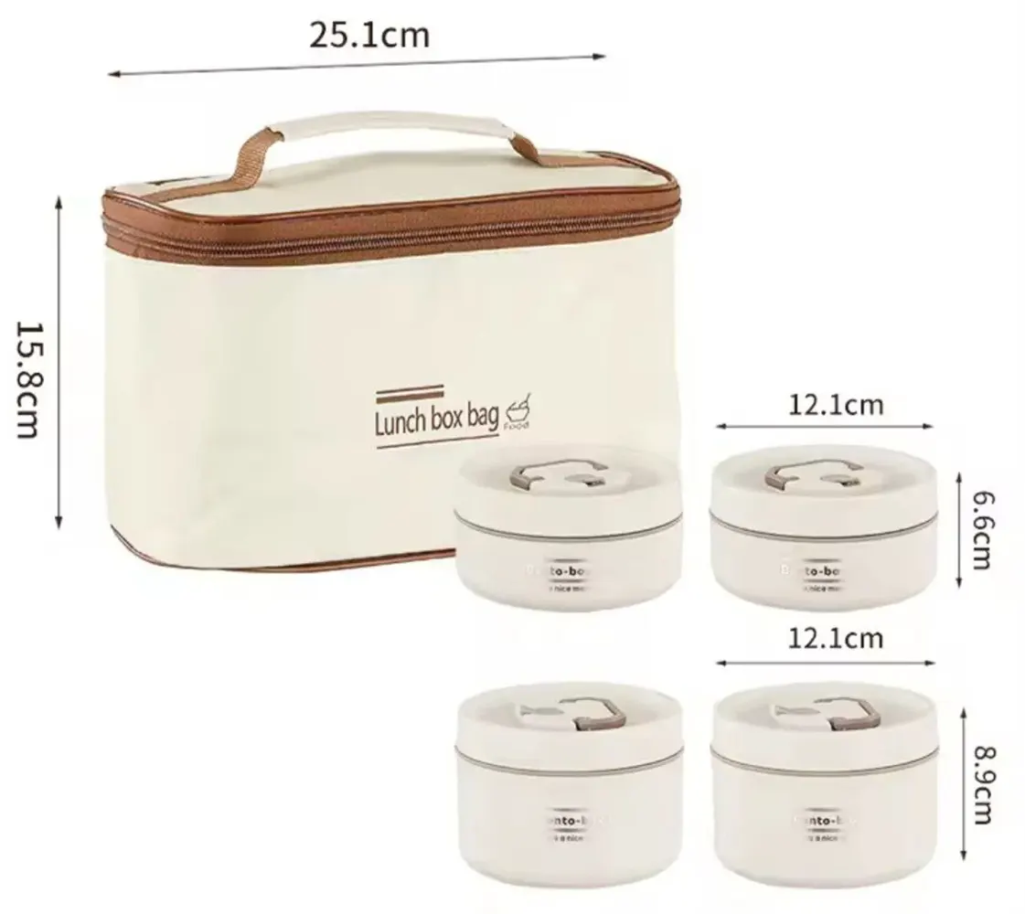 Round Food Container With Thermal Bag, 10094