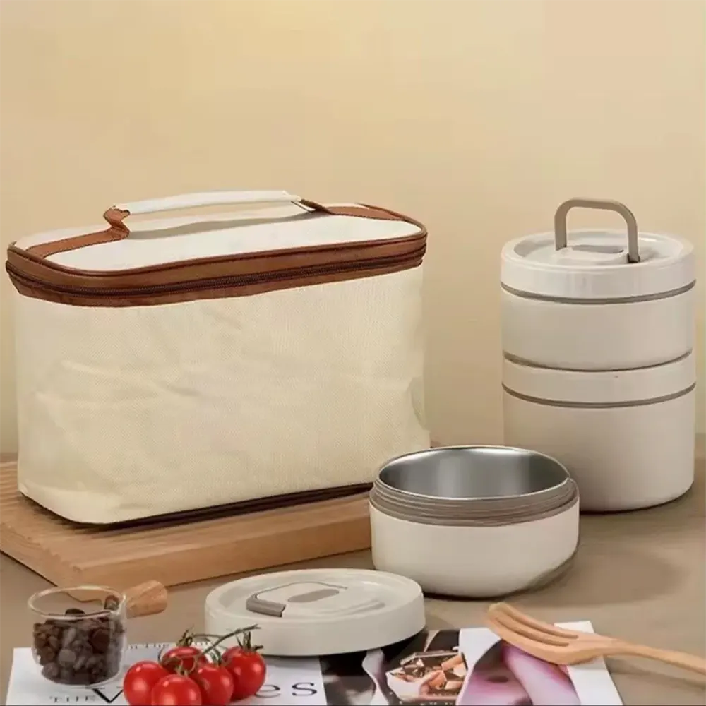 Round Food Container With Thermal Bag, 10094