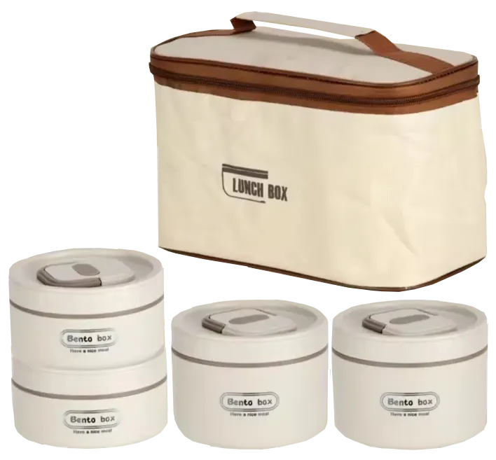 Round Food Container With Thermal Bag, 10094