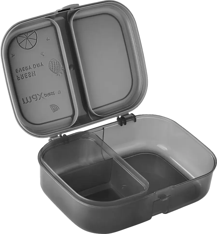 Max plast Foodie Plastic Lunch Box, 1.1 Liter, Assorted Colors, Model 1622