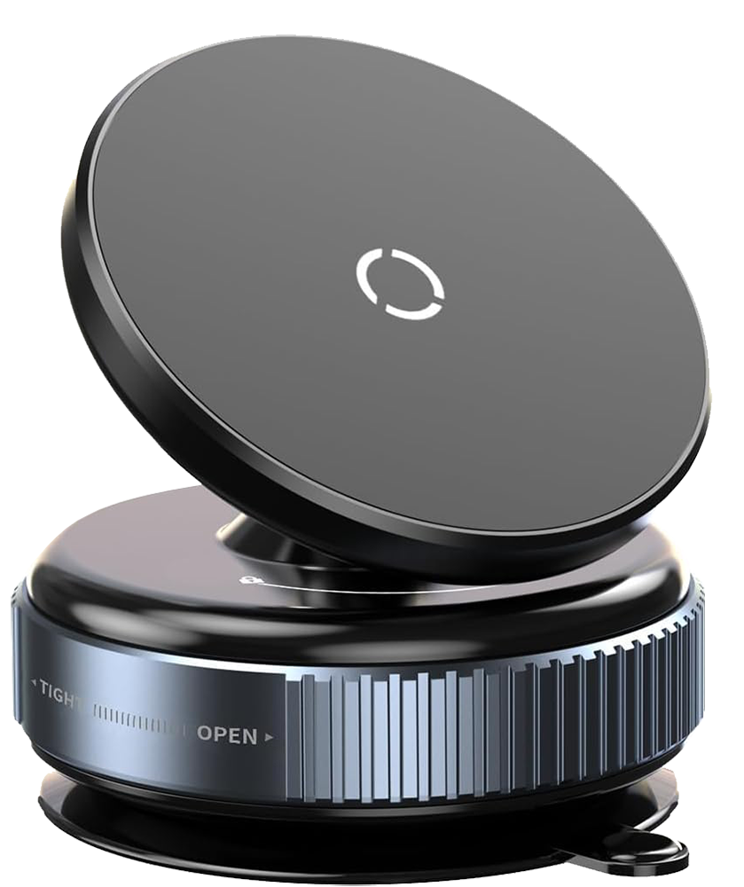 حامل موبايل مغناطيسي للسيارة ، دوار 360 درجة ، متوافق مع ايفون واندرويد ، أسود ، K009