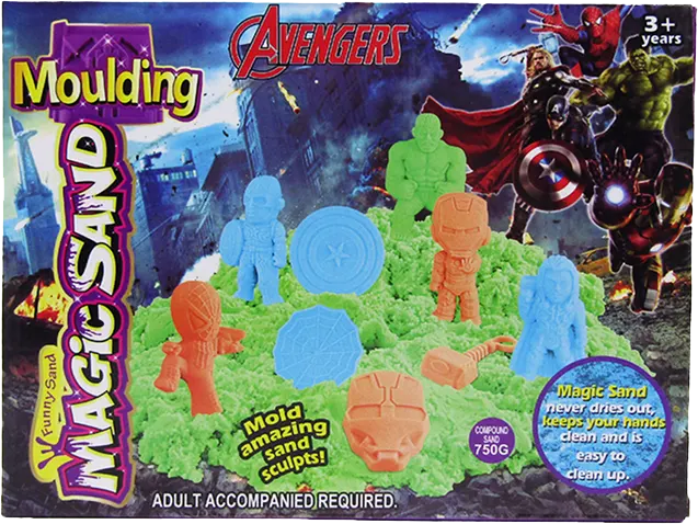 Avengers Edition Magic Sand Molding Toy, Moldable, Non-Drying, Unisex, Multicolor, 142-882