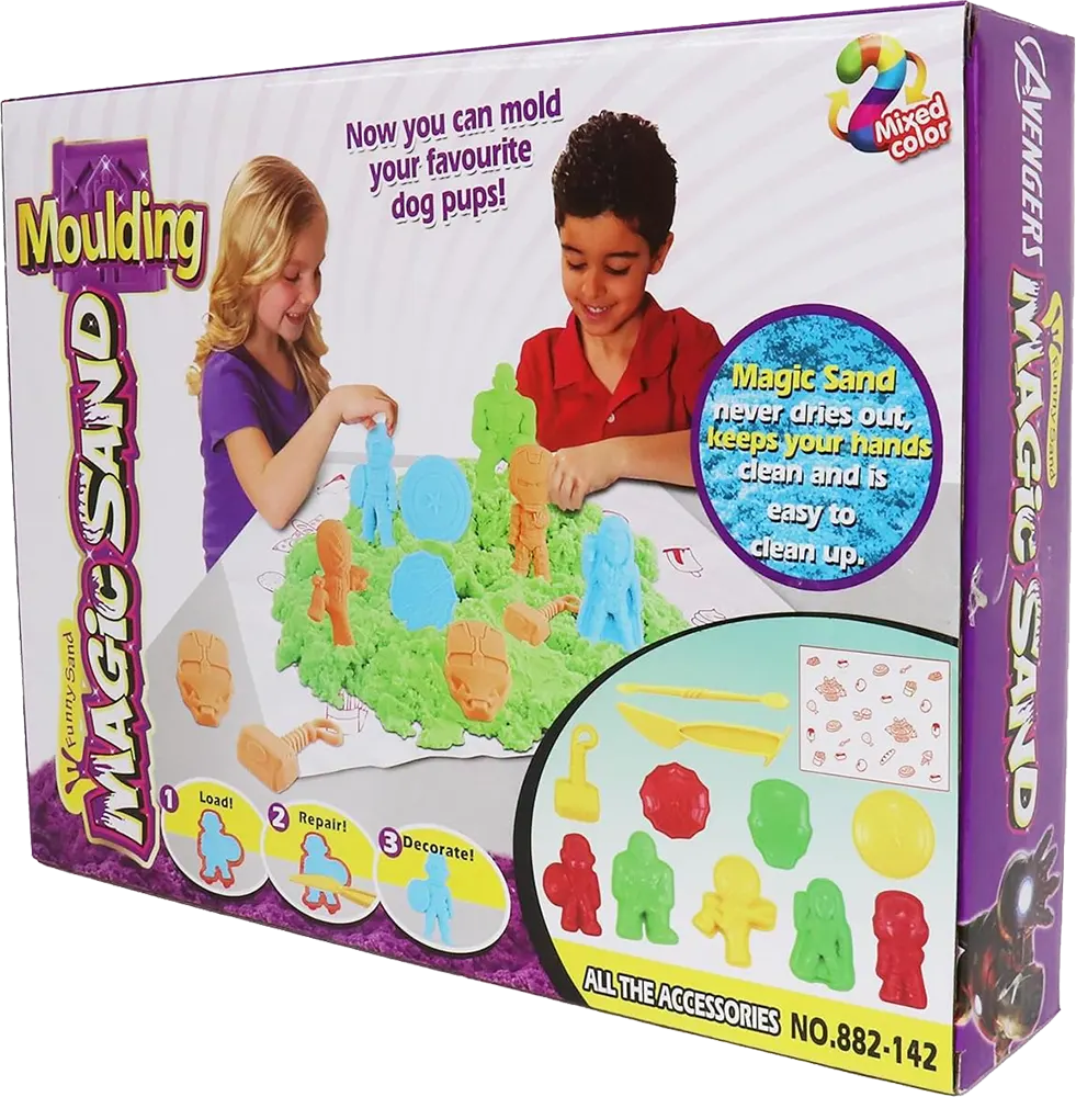 Avengers Edition Magic Sand Molding Toy, Moldable, Non-Drying, Unisex, Multicolor, 142-882