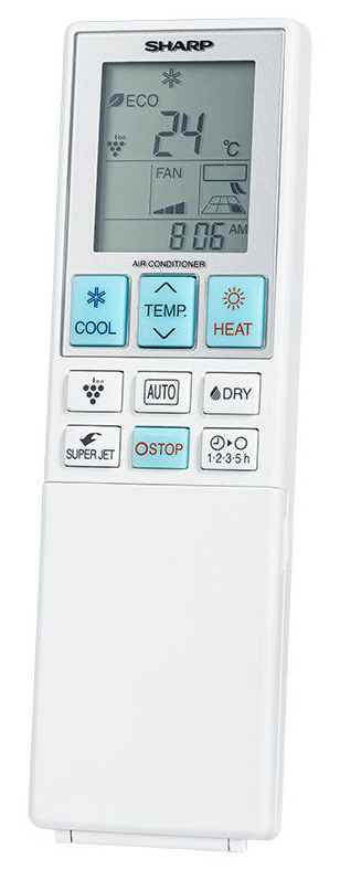 تكييف هواء شارب ، 3 حصان (بارد - ساخن) ، شاشة ديجيتال ، تكنولوجيا الانفرتر ، بلازما كلاستر ، أبيض ، AY-XP24BHE