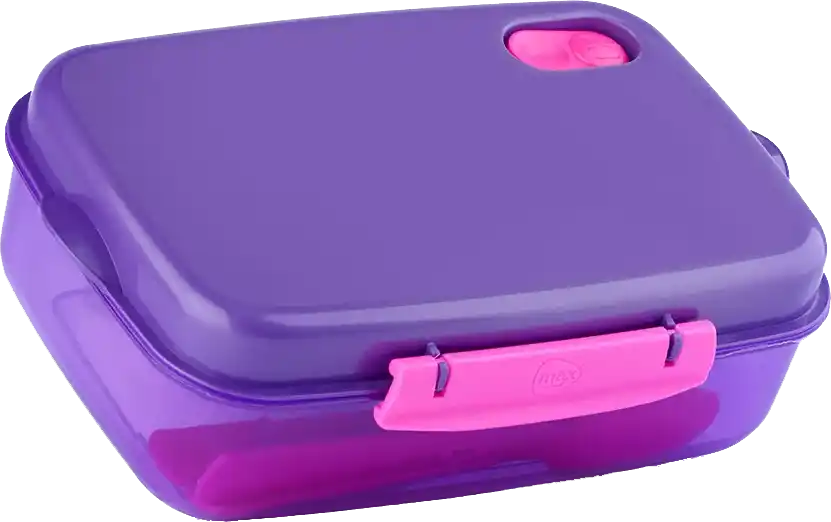 Max plast fresh Plastic Lunch Box, 1.2 l, Assorted Colors, Model 0009